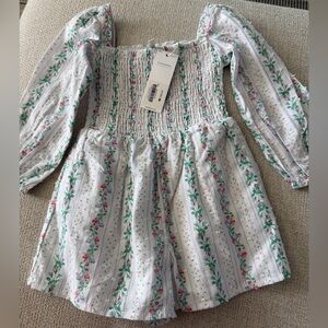 NWT Janie and Jack White Floral Romper